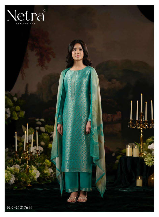 Netra Exclusive Aarna Vol 8 Pure Bemberg Muslin Jacquard Dress Material - Amrah Wholesale