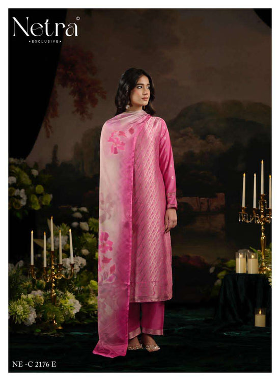 Netra Exclusive Aarna Vol 8 Pure Bemberg Muslin Jacquard Dress Material - Amrah Wholesale