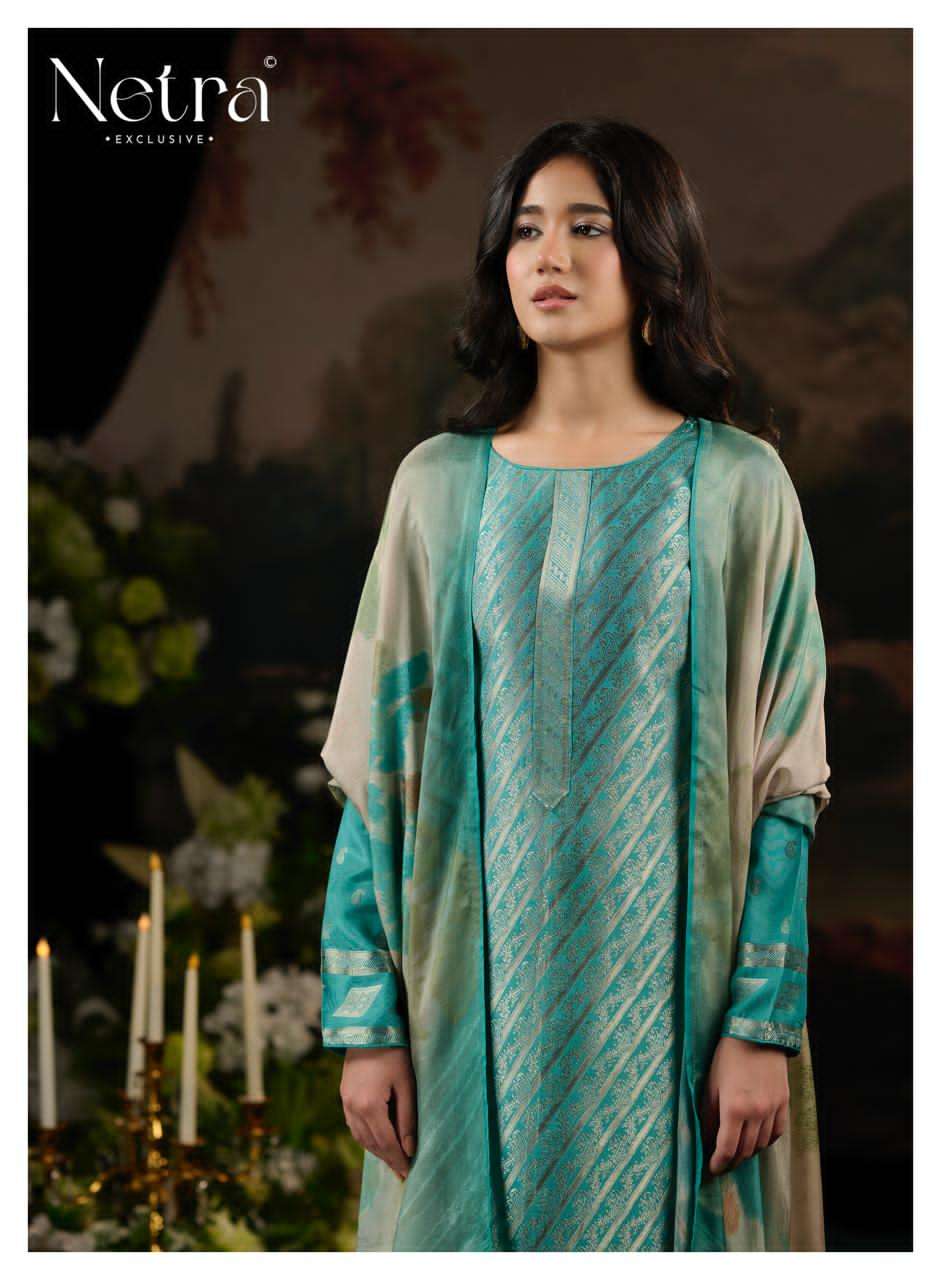 Netra Exclusive Aarna Vol 8 Pure Bemberg Muslin Jacquard Dress Material - Amrah Wholesale