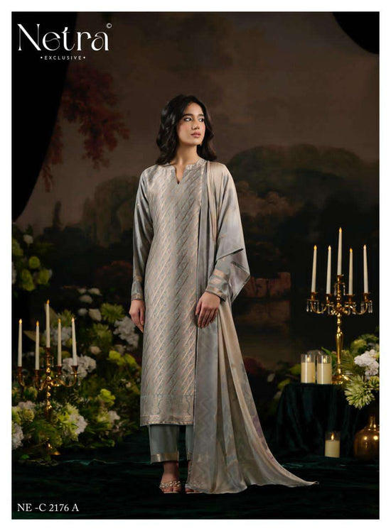 Netra Exclusive Aarna Vol 8 Pure Bemberg Muslin Jacquard Dress Material - Amrah Wholesale