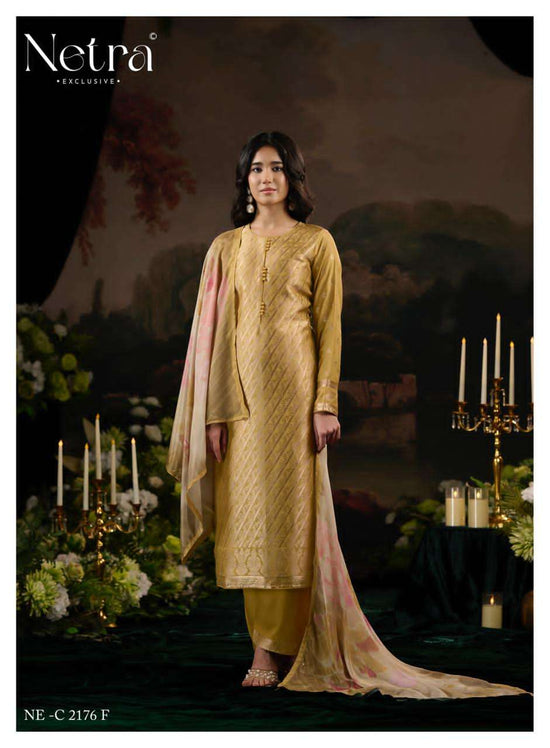 Netra Exclusive Aarna Vol 8 Pure Bemberg Muslin Jacquard Dress Material - Amrah Wholesale