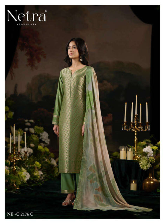 Netra Exclusive Aarna Vol 8 Pure Bemberg Muslin Jacquard Dress Material - Amrah Wholesale