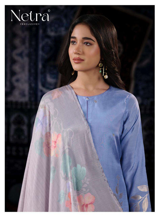 NETRA EXCLUSIVE AARNA VOL-9 Bemberg Muslin Jacquard Dress Material