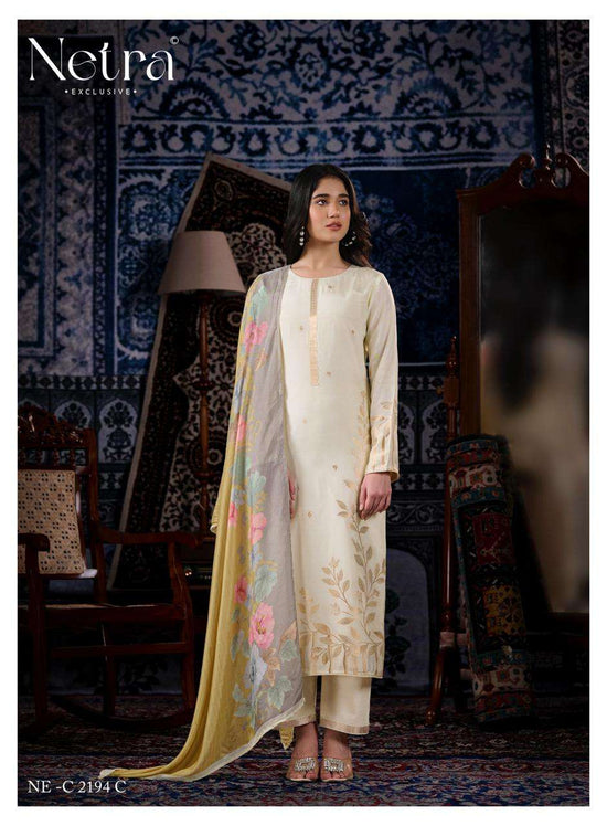 NETRA EXCLUSIVE AARNA VOL-9 Bemberg Muslin Jacquard Dress Material