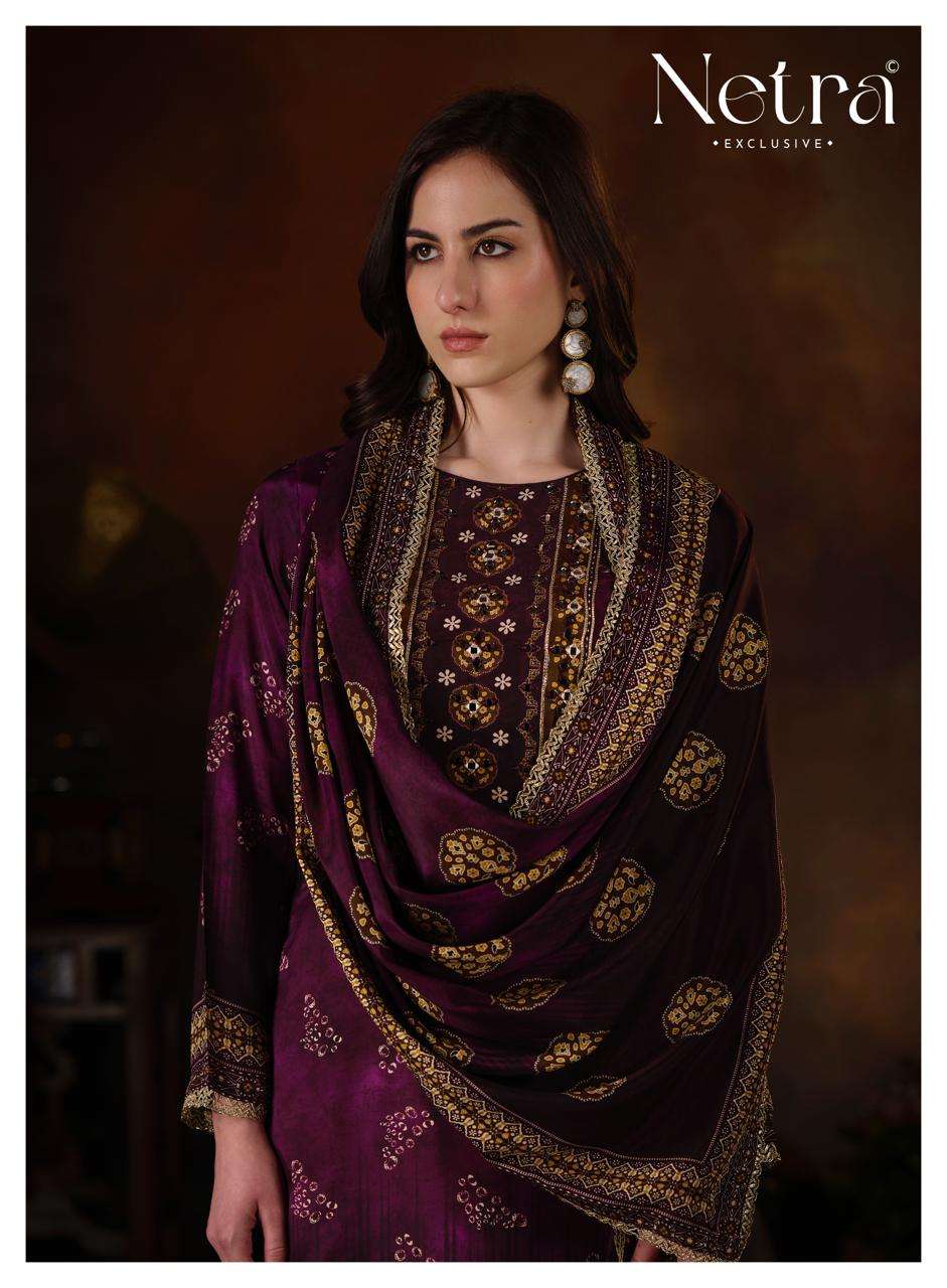 Netra Exclusive Amrita Bemberg Muslin Unstitched Dress Material