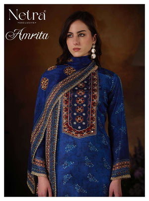 Netra Exclusive Amrita Bemberg Muslin Unstitched Dress Material