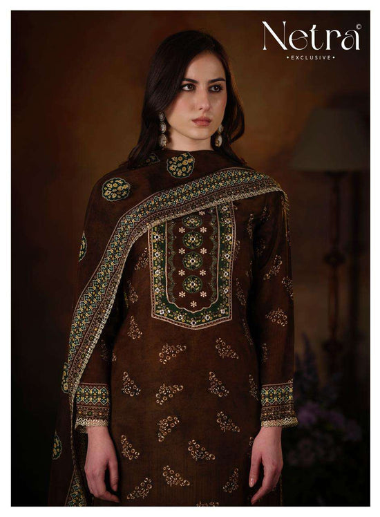 Netra Exclusive Amrita Bemberg Muslin Unstitched Dress Material