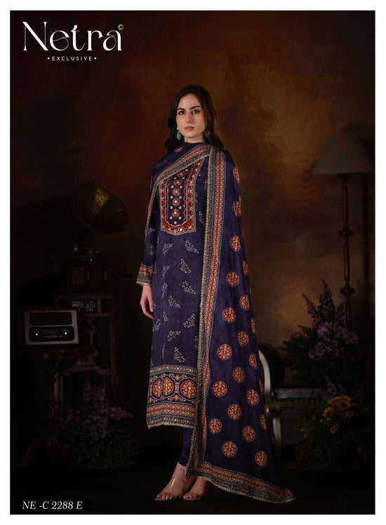 Netra Exclusive Amrita Bemberg Muslin Unstitched Dress Material