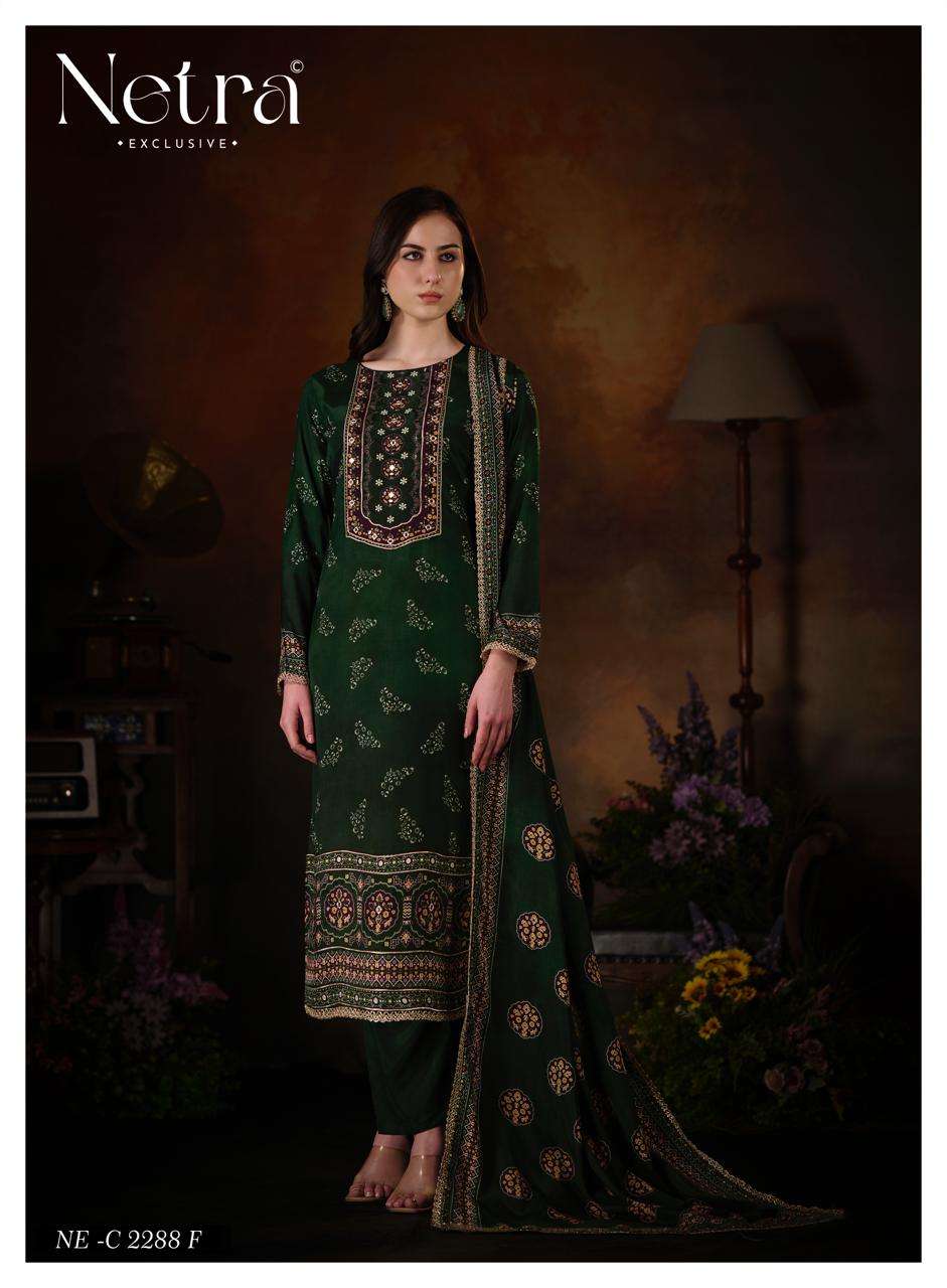 Netra Exclusive Amrita Bemberg Muslin Unstitched Dress Material