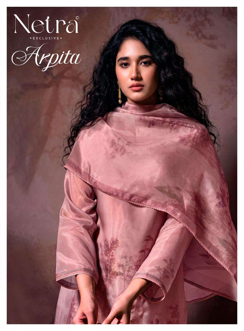 Netra Exclusive Arpita Pure Bemberg Gadwal Silk Dress Material