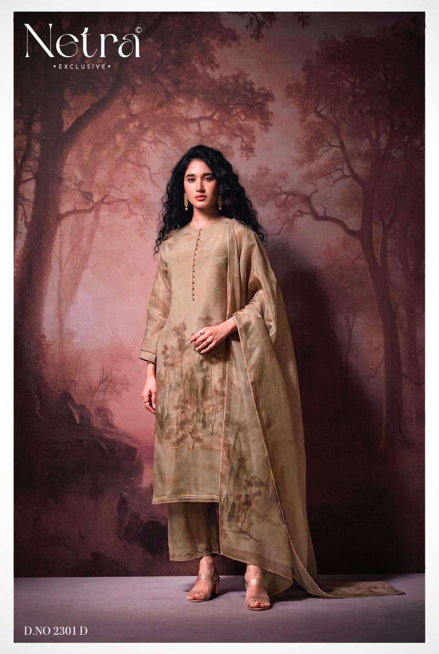 Netra Exclusive Arpita Pure Bemberg Gadwal Silk Dress Material