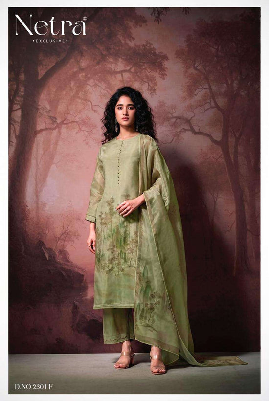 Netra Exclusive Arpita Pure Bemberg Gadwal Silk Dress Material