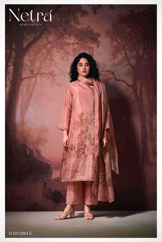 Netra Exclusive Arpita Pure Bemberg Gadwal Silk Dress Material