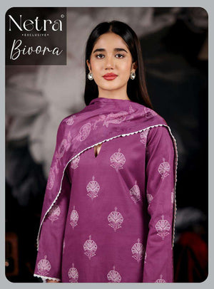 Netra Exclusive Bivora Pure Cotton Dress Material