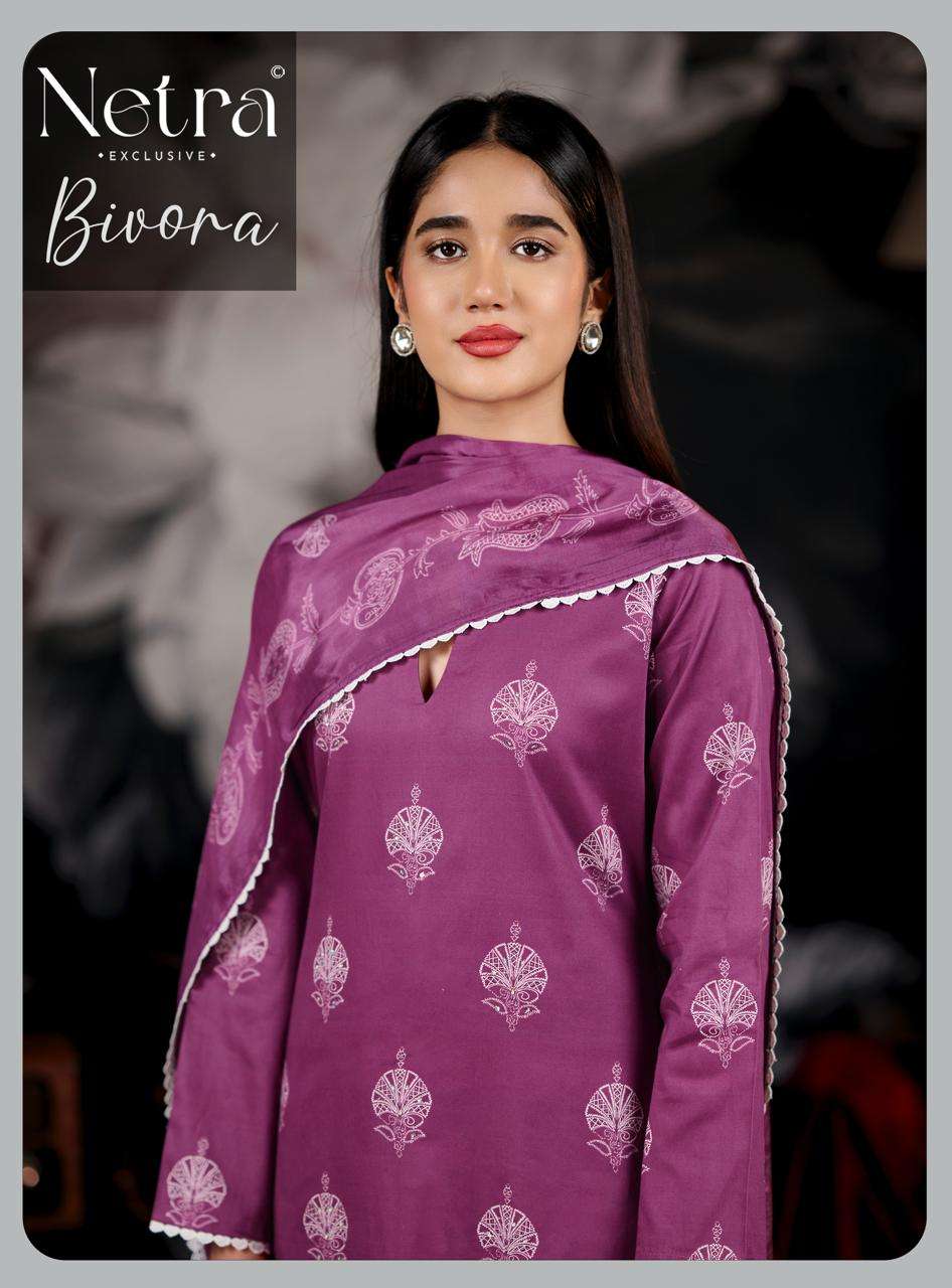 Netra Exclusive Bivora Pure Cotton Dress Material