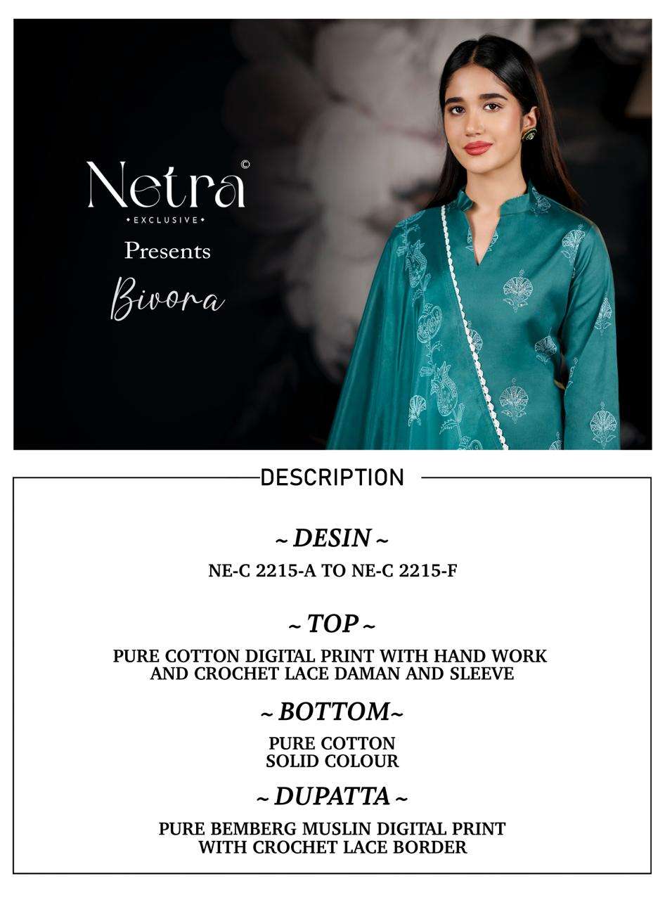 Netra Exclusive Bivora Pure Cotton Dress Material