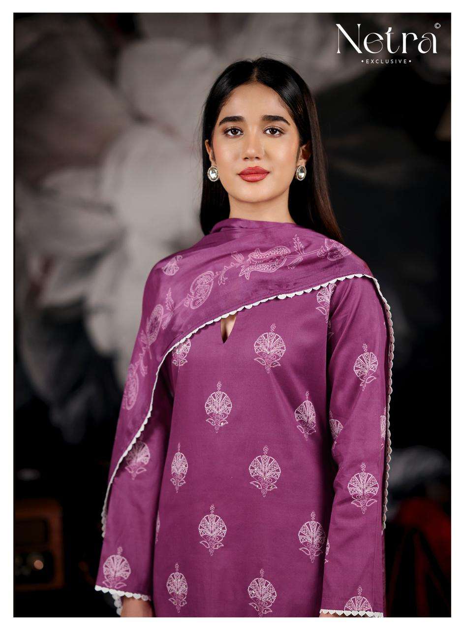 Netra Exclusive Bivora Pure Cotton Dress Material