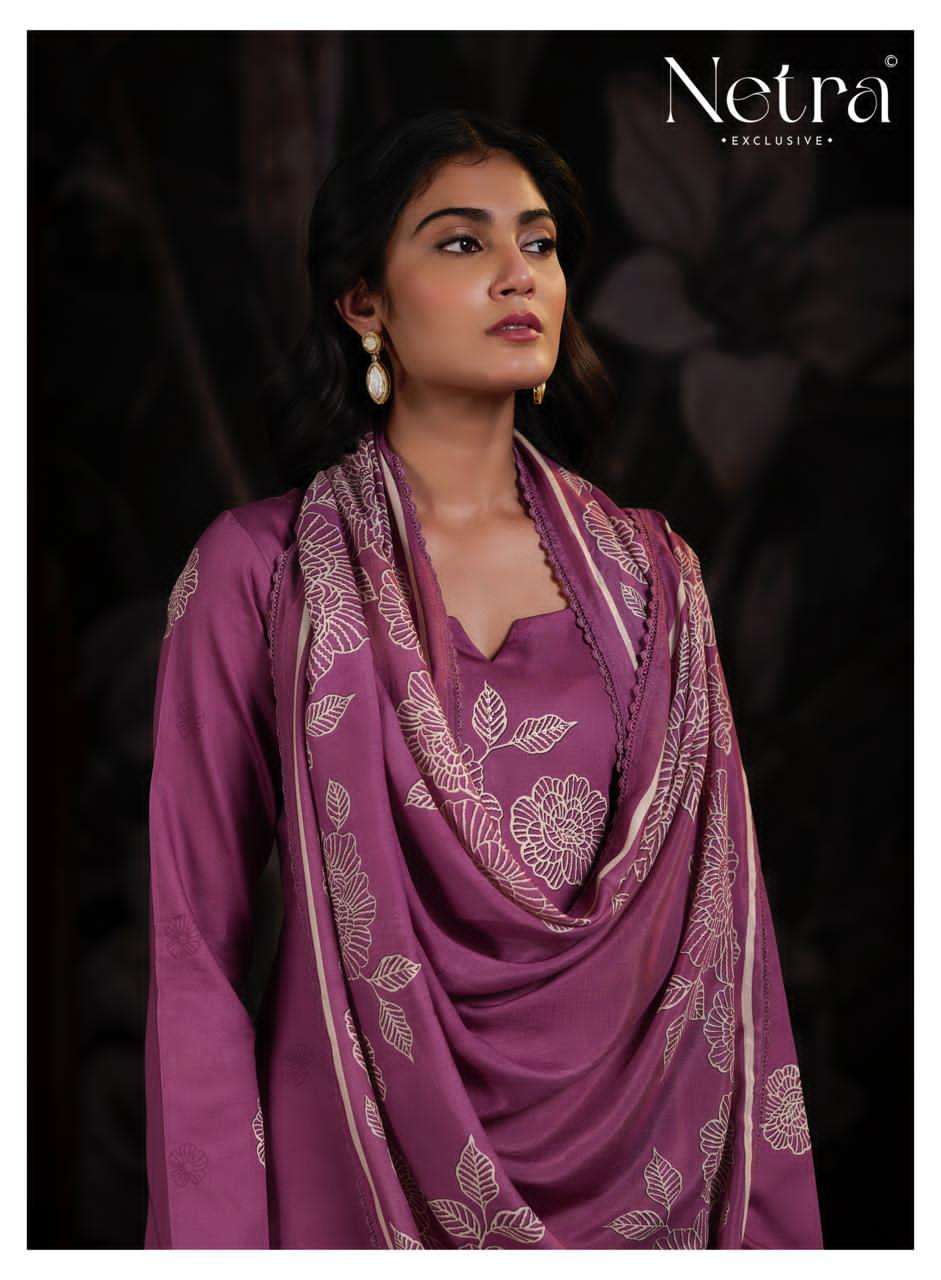 Netra Exclusive Dami Pure Cotton Crochet Lace Designer Suit - Amrah Wholesale