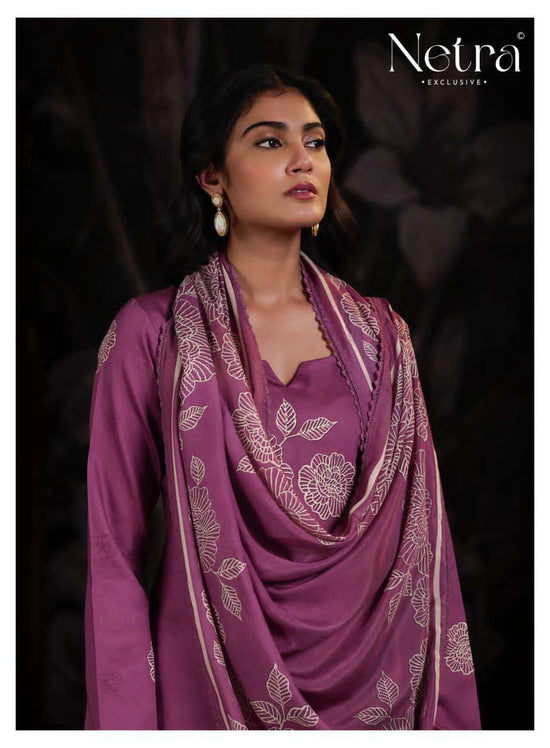 Netra Exclusive Dami Pure Cotton Crochet Lace Designer Suit - Amrah Wholesale