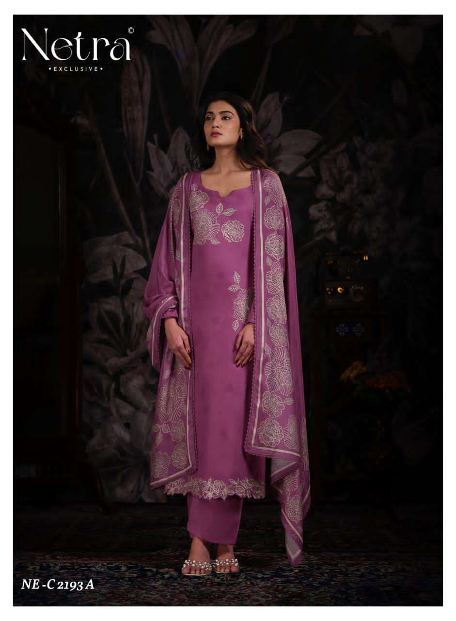 Netra Exclusive Dami Pure Cotton Crochet Lace Designer Suit - Amrah Wholesale