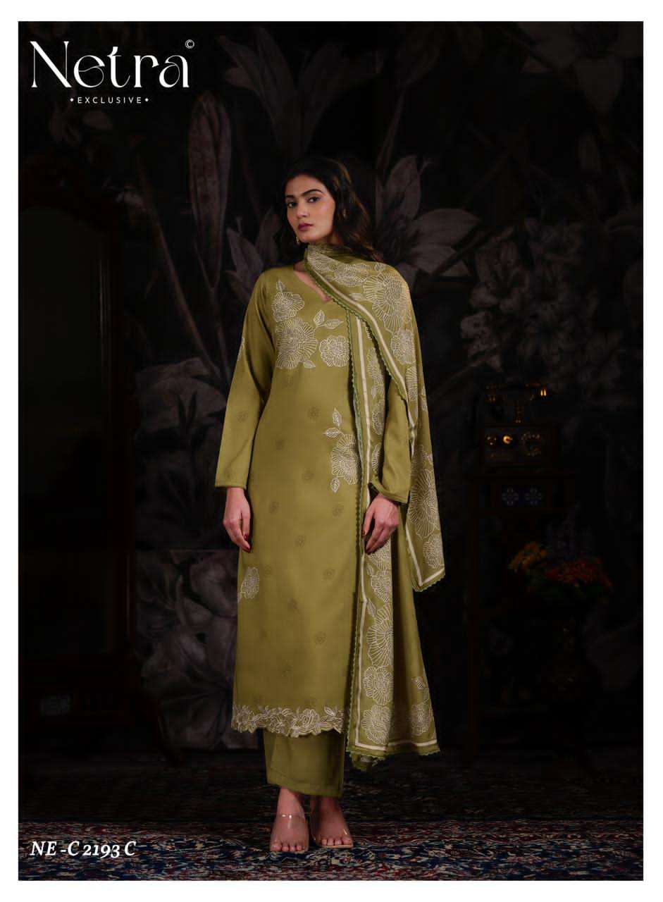 Netra Exclusive Dami Pure Cotton Crochet Lace Designer Suit - Amrah Wholesale