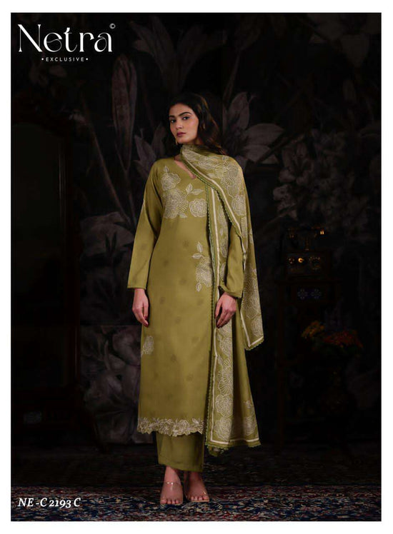Netra Exclusive Dami Pure Cotton Crochet Lace Designer Suit - Amrah Wholesale