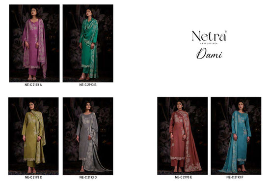 Netra Exclusive Dami Pure Cotton Crochet Lace Designer Suit - Amrah Wholesale