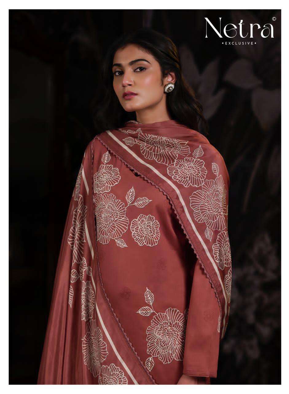 Netra Exclusive Dami Pure Cotton Crochet Lace Designer Suit - Amrah Wholesale