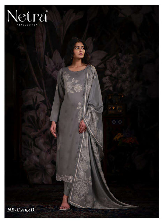 Netra Exclusive Dami Pure Cotton Crochet Lace Designer Suit - Amrah Wholesale