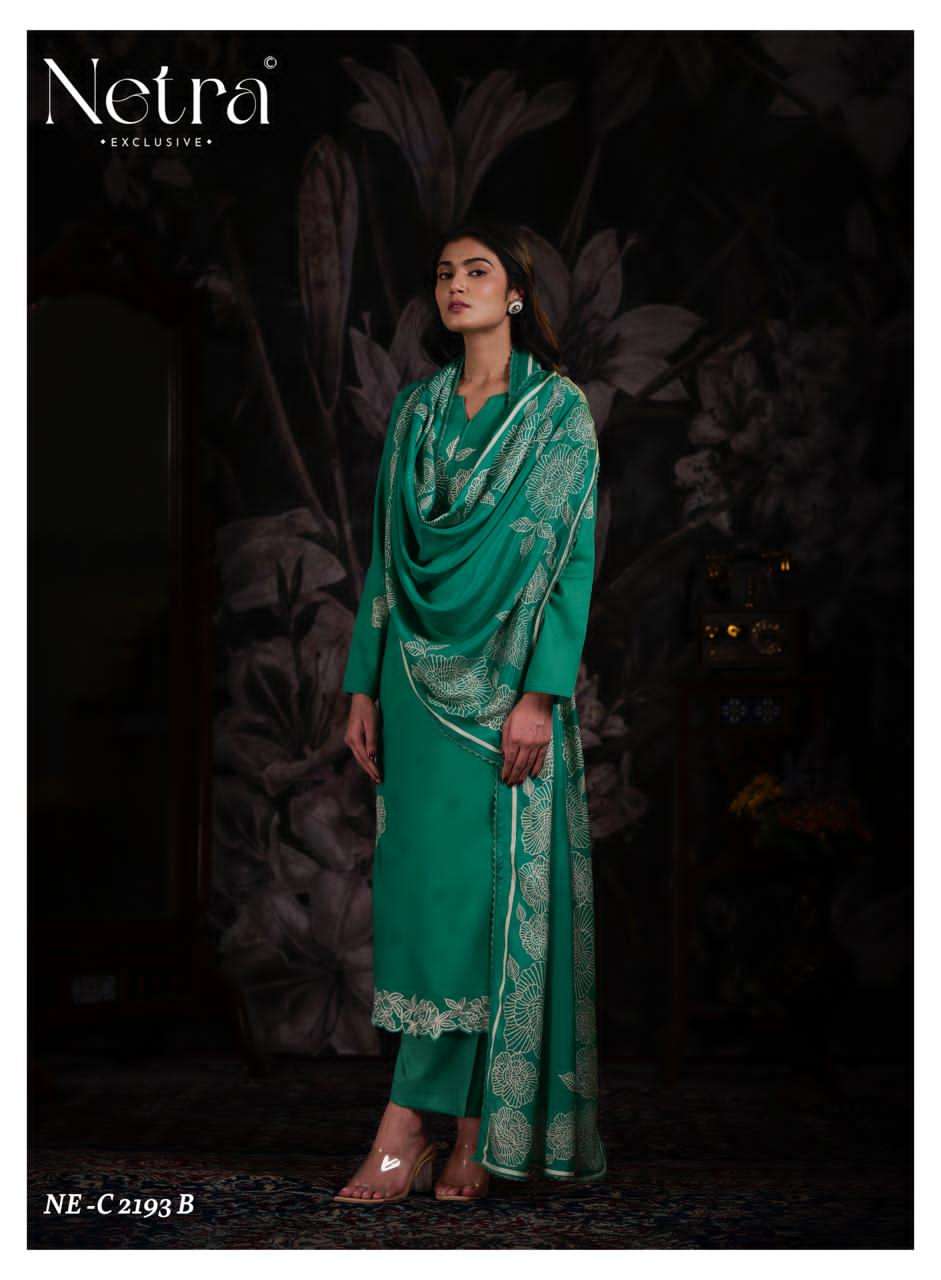 Netra Exclusive Dami Pure Cotton Crochet Lace Designer Suit - Amrah Wholesale