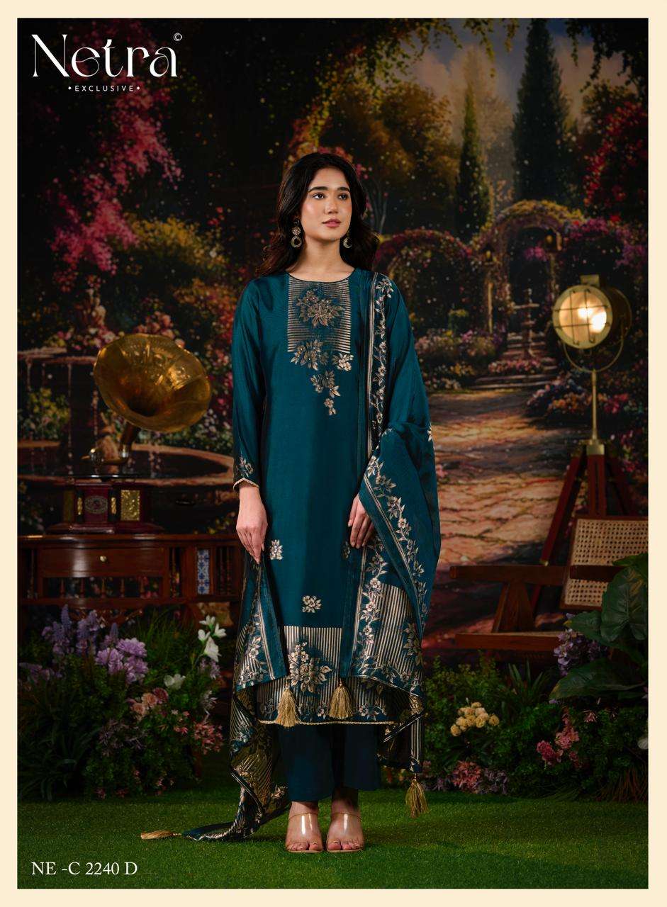 Netra Exclusive Dazy Pure Viscose Silk Jacquard Dress Material