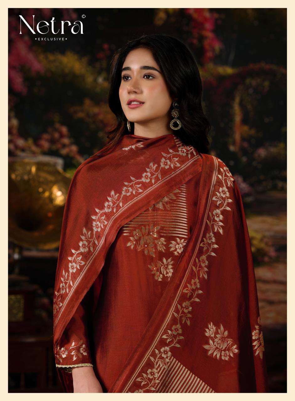 Netra Exclusive Dazy Pure Viscose Silk Jacquard Dress Material