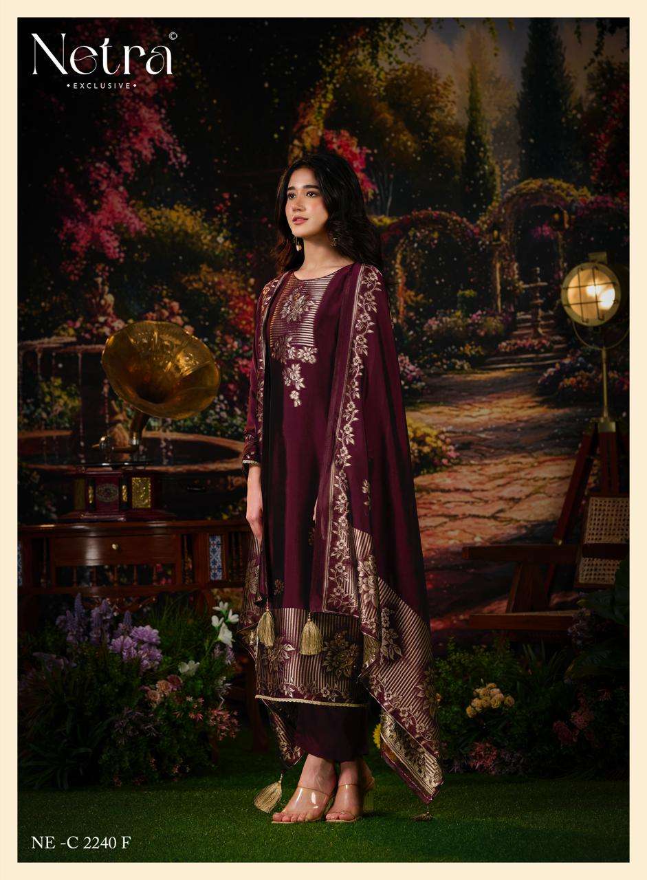 Netra Exclusive Dazy Pure Viscose Silk Jacquard Dress Material