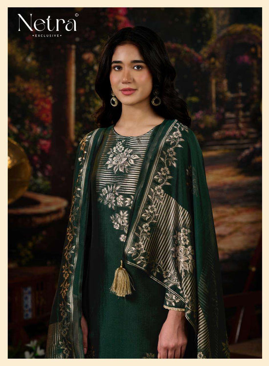 Netra Exclusive Dazy Pure Viscose Silk Jacquard Dress Material