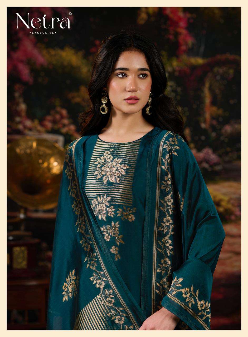 Netra Exclusive Dazy Pure Viscose Silk Jacquard Dress Material