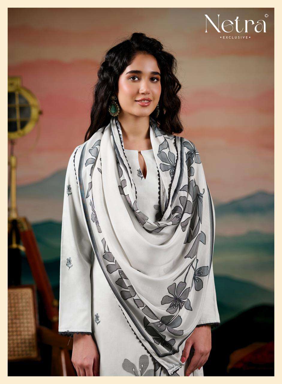Netra Exclusive Drusilla Pure Cotton Dress Material - Amrah Wholesale