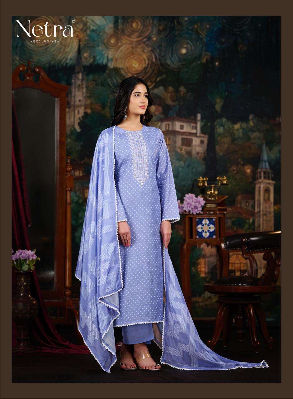 Netra Exclusive Fenna Premium Pure Cotton Salwar Suit - Amrah Wholesale