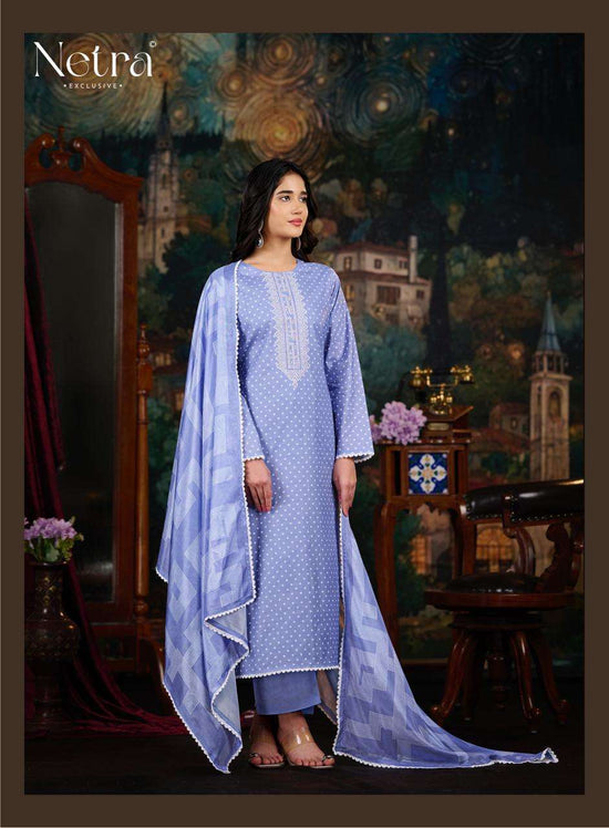 Netra Exclusive Fenna Premium Pure Cotton Salwar Suit - Amrah Wholesale