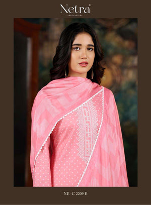 Netra Exclusive Fenna Premium Pure Cotton Salwar Suit - Amrah Wholesale