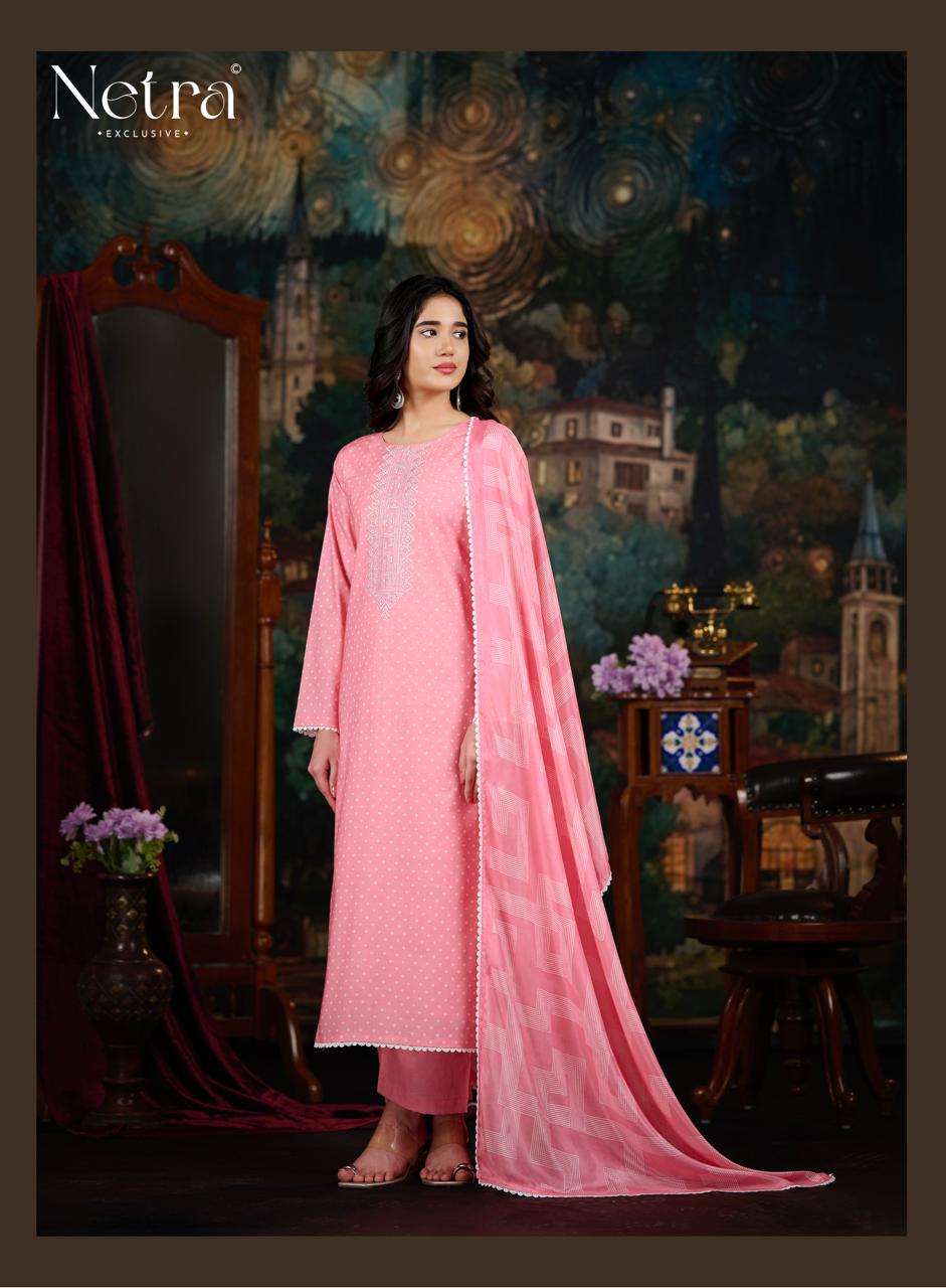 Netra Exclusive Fenna Premium Pure Cotton Salwar Suit - Amrah Wholesale
