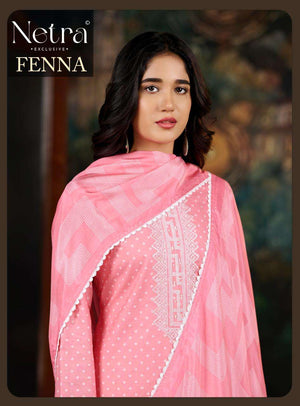 Netra Exclusive Fenna Premium Pure Cotton Salwar Suit - Amrah Wholesale
