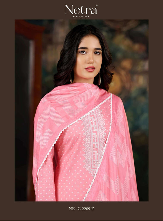 Netra Exclusive Fenna Premium Pure Cotton Salwar Suit - Amrah Wholesale