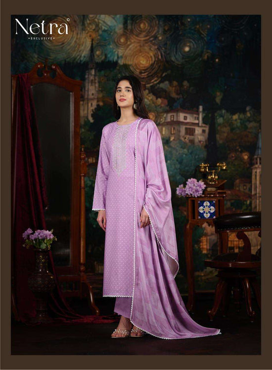 Netra Exclusive Fenna Premium Pure Cotton Salwar Suit - Amrah Wholesale