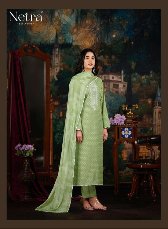 Netra Exclusive Fenna Premium Pure Cotton Salwar Suit - Amrah Wholesale