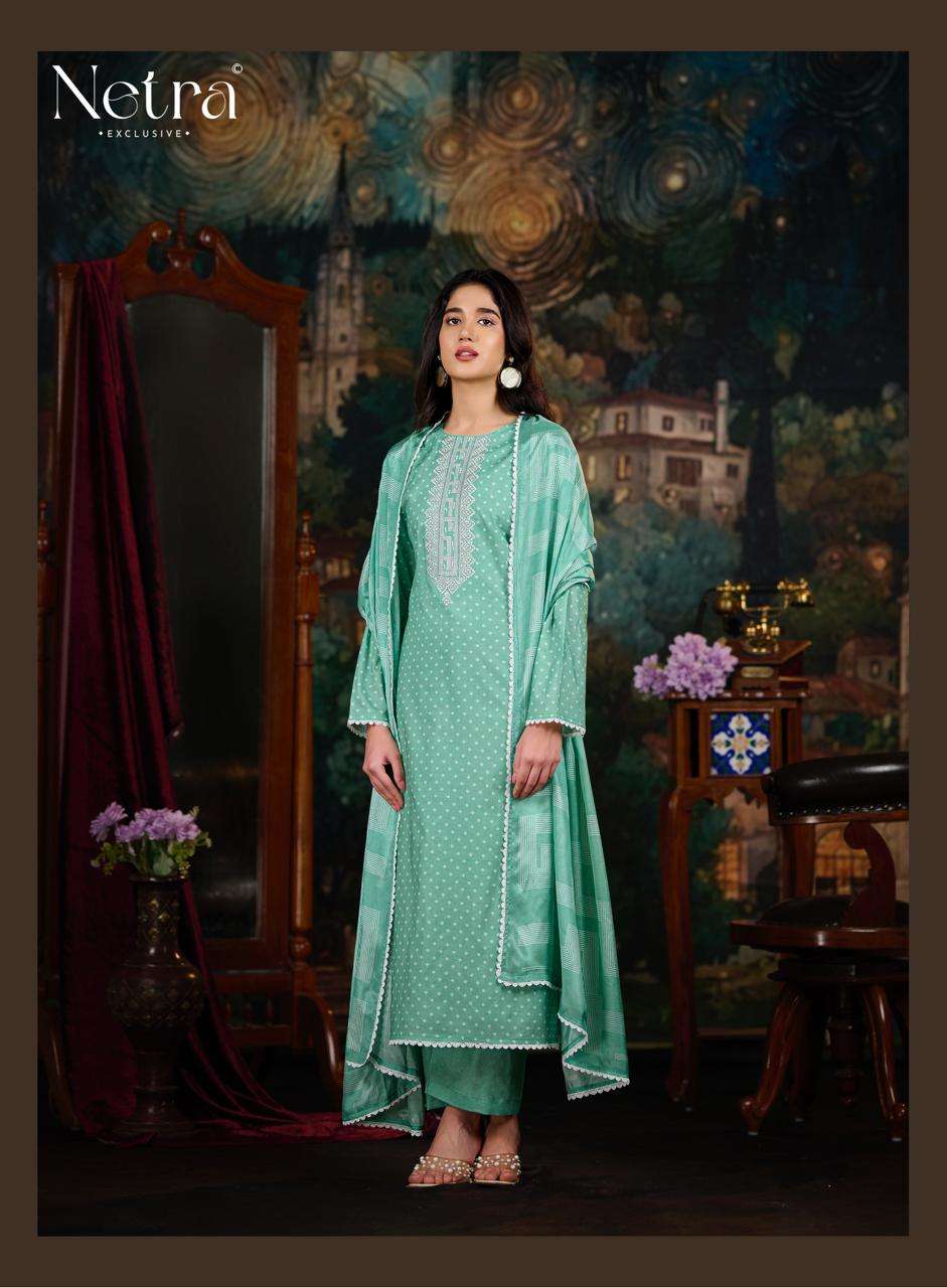 Netra Exclusive Fenna Premium Pure Cotton Salwar Suit - Amrah Wholesale