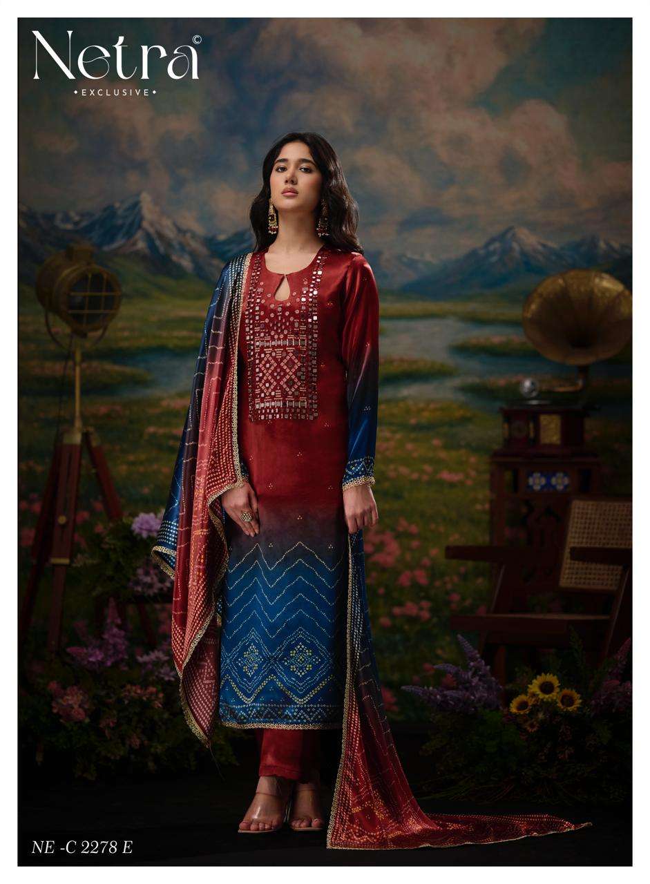 Netra Exclusive Gajji Vol 11 Pure Gajji Silk Dress Material