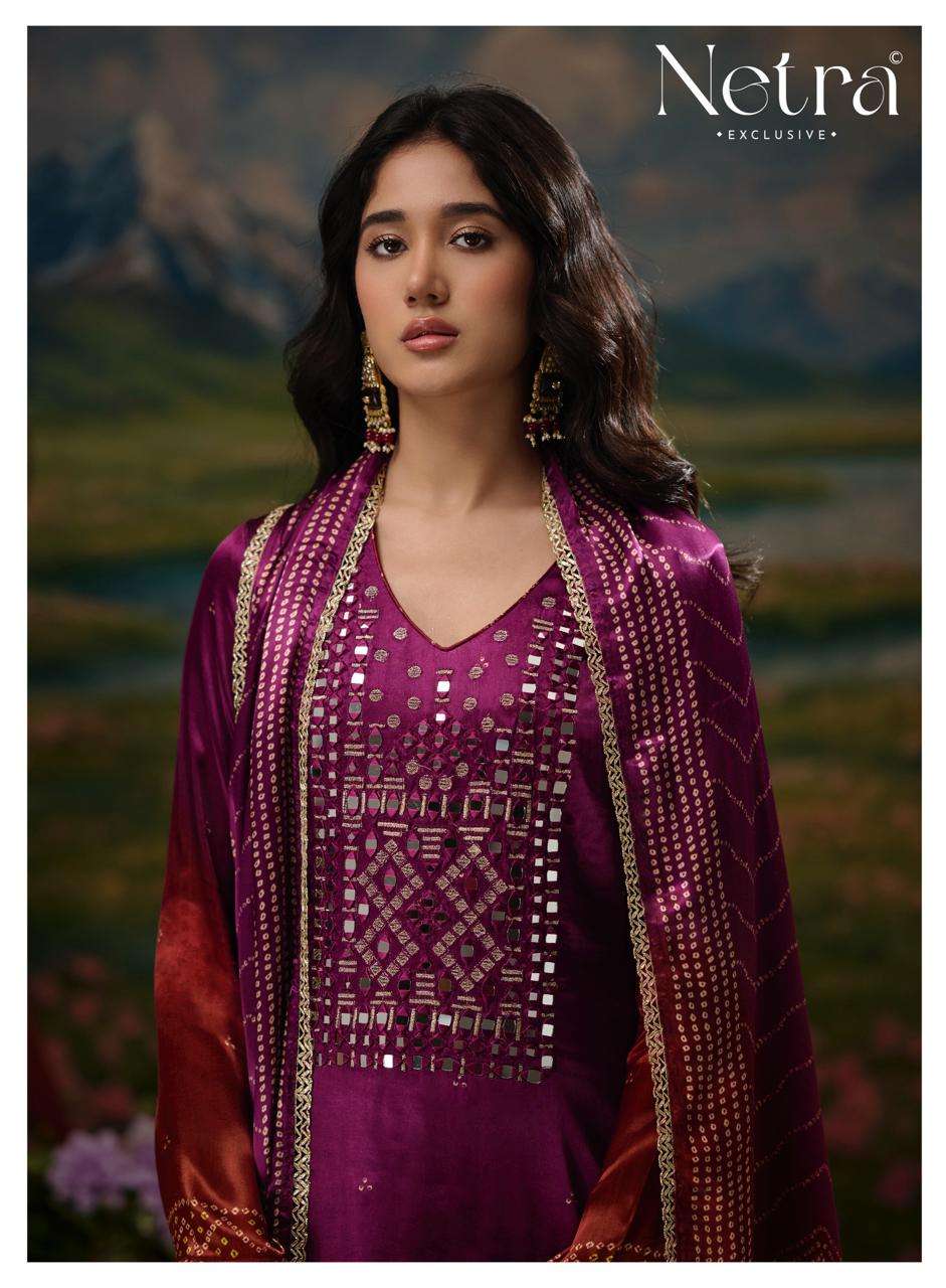 Netra Exclusive Gajji Vol 11 Pure Gajji Silk Dress Material