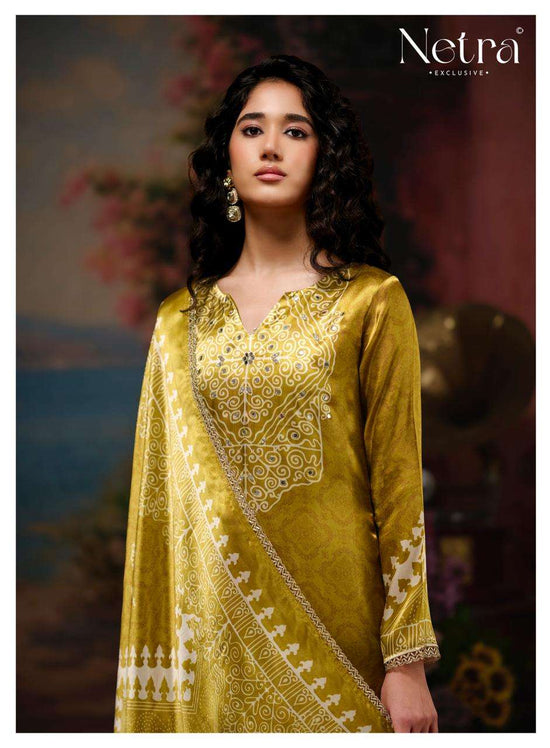 Netra Exclusive Gajji Vol 3 Pure Gajji Silk Dress Material