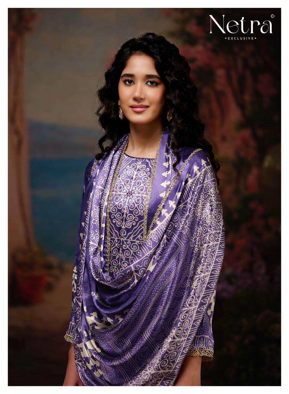 Netra Exclusive Gajji Vol 3 Pure Gajji Silk Dress Material