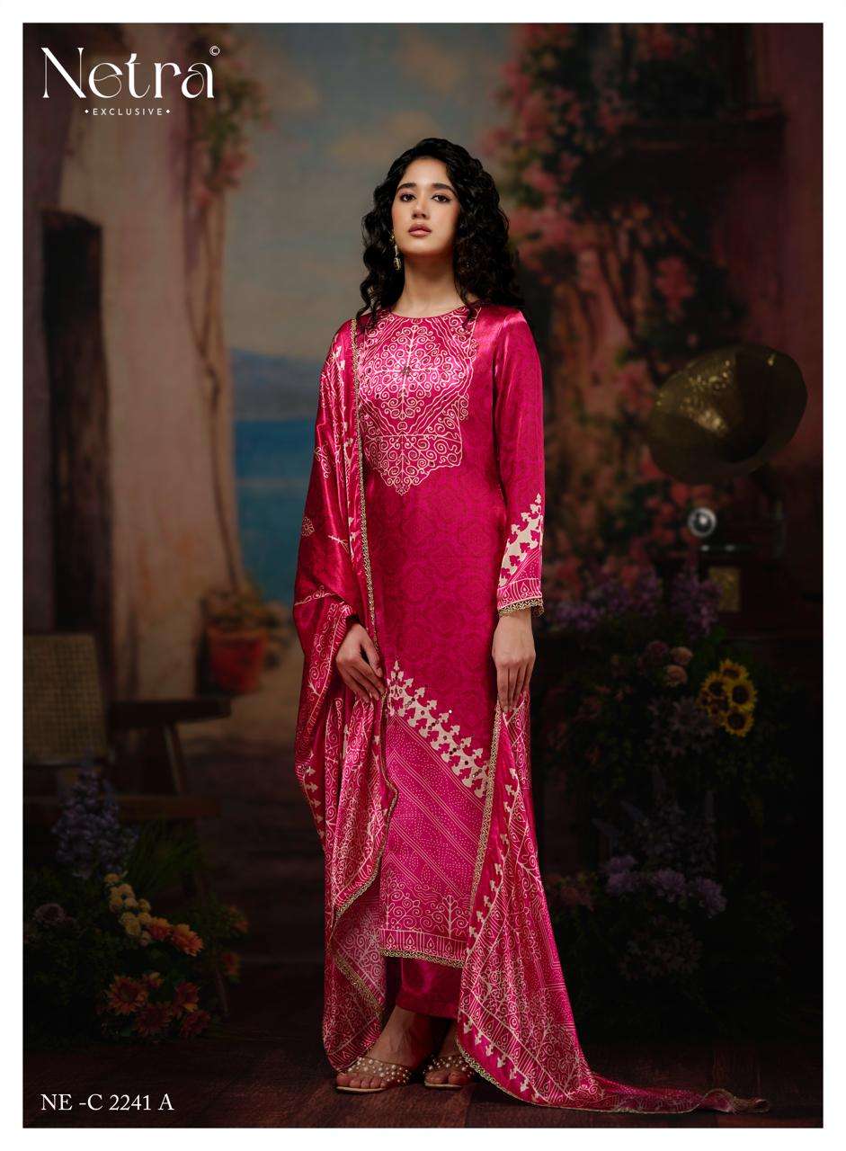 Netra Exclusive Gajji Vol 3 Pure Gajji Silk Dress Material